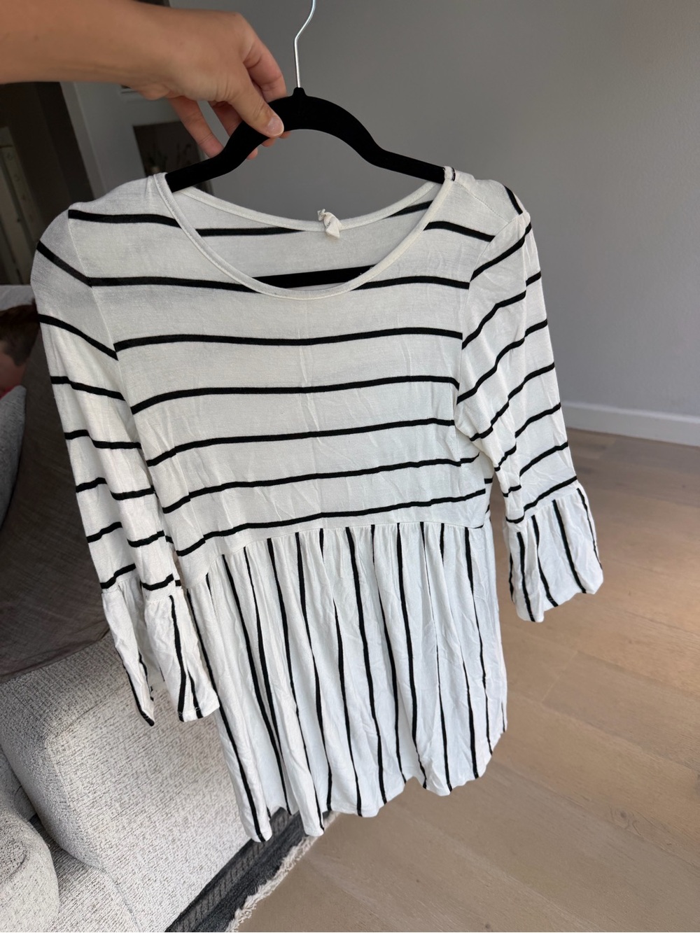 Pinkblush Maternity Striped Peplum Tunic